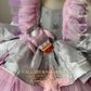 Luxury Outer Space Birthday Dress – Back View showing Bespoke Silver Metallic Bodice and Adjustable Corset for Galactic Themed Portraits, Calgary and Ballerini.