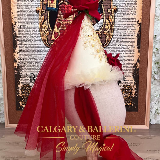 Luxury vintage princess cone hat, handmade quilted satin with rose detailing and lace trim, heirloom birthday party hat for girls, Calgary and Ballerini.