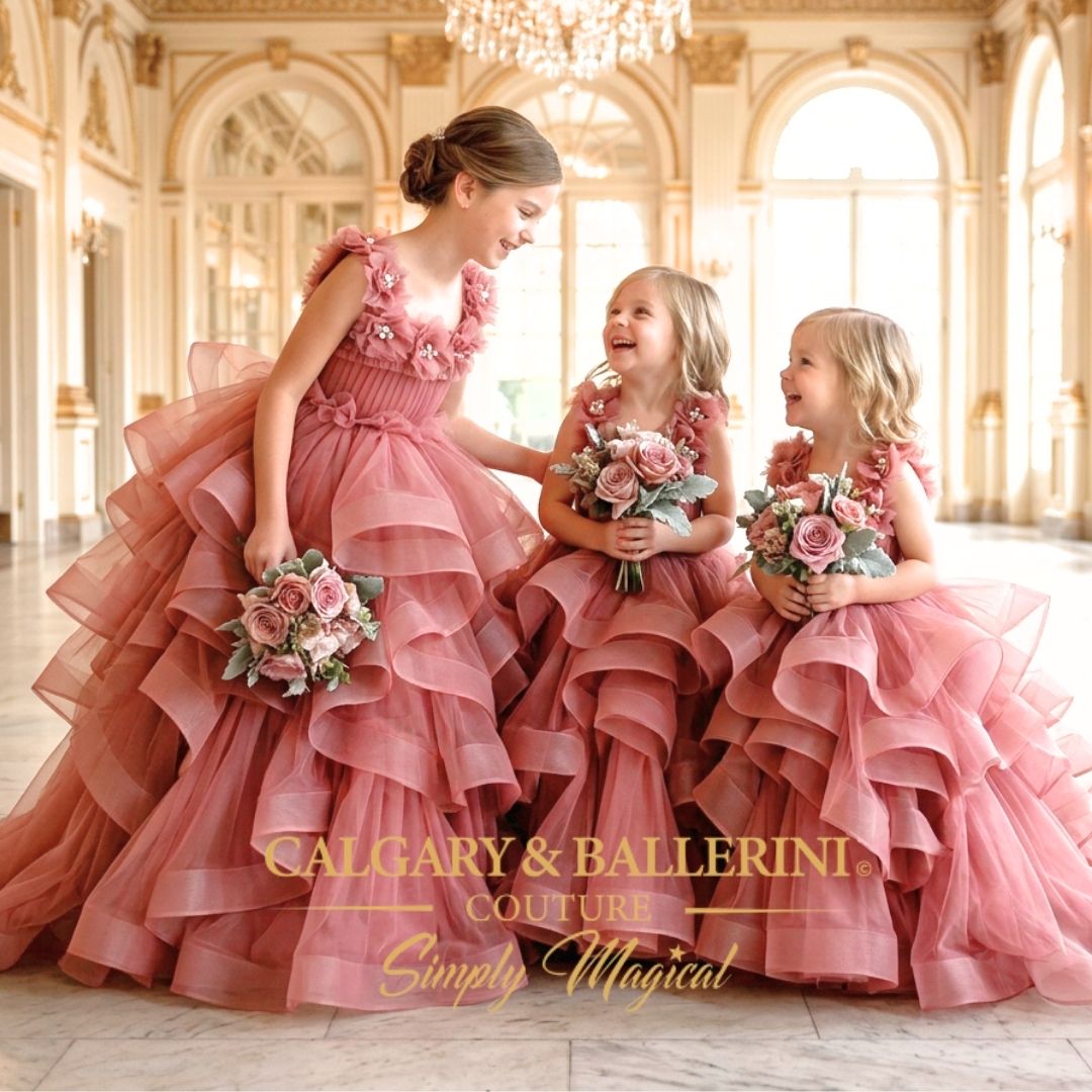Mauve Flower Girl Dress