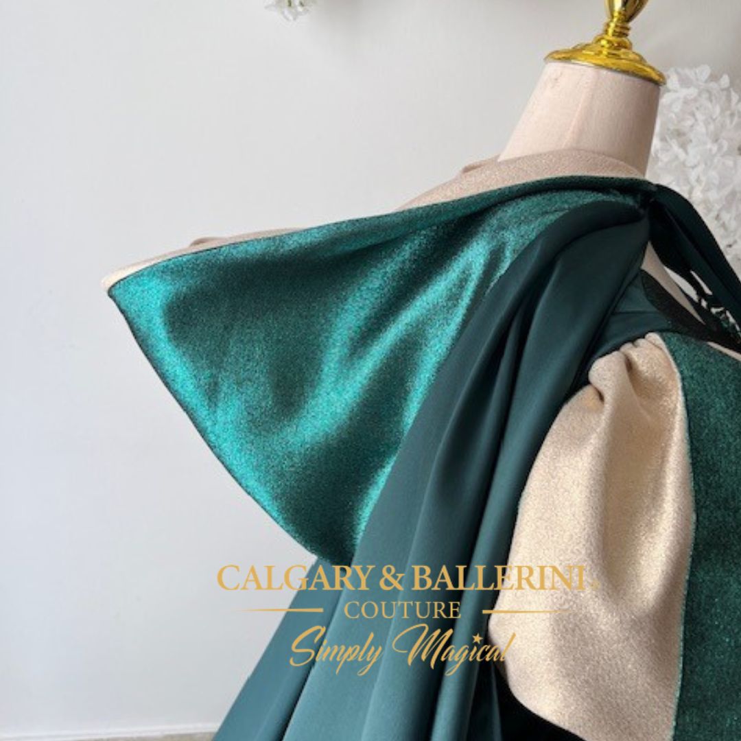 Medieval green princess costume for adults inspired by Merida