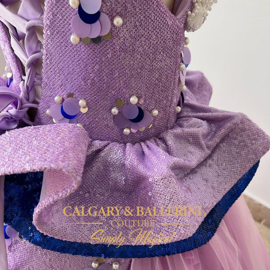 Purple Mermaid Tail Costume (Ages 1–8 yrs) |  Kids Couture Outfit