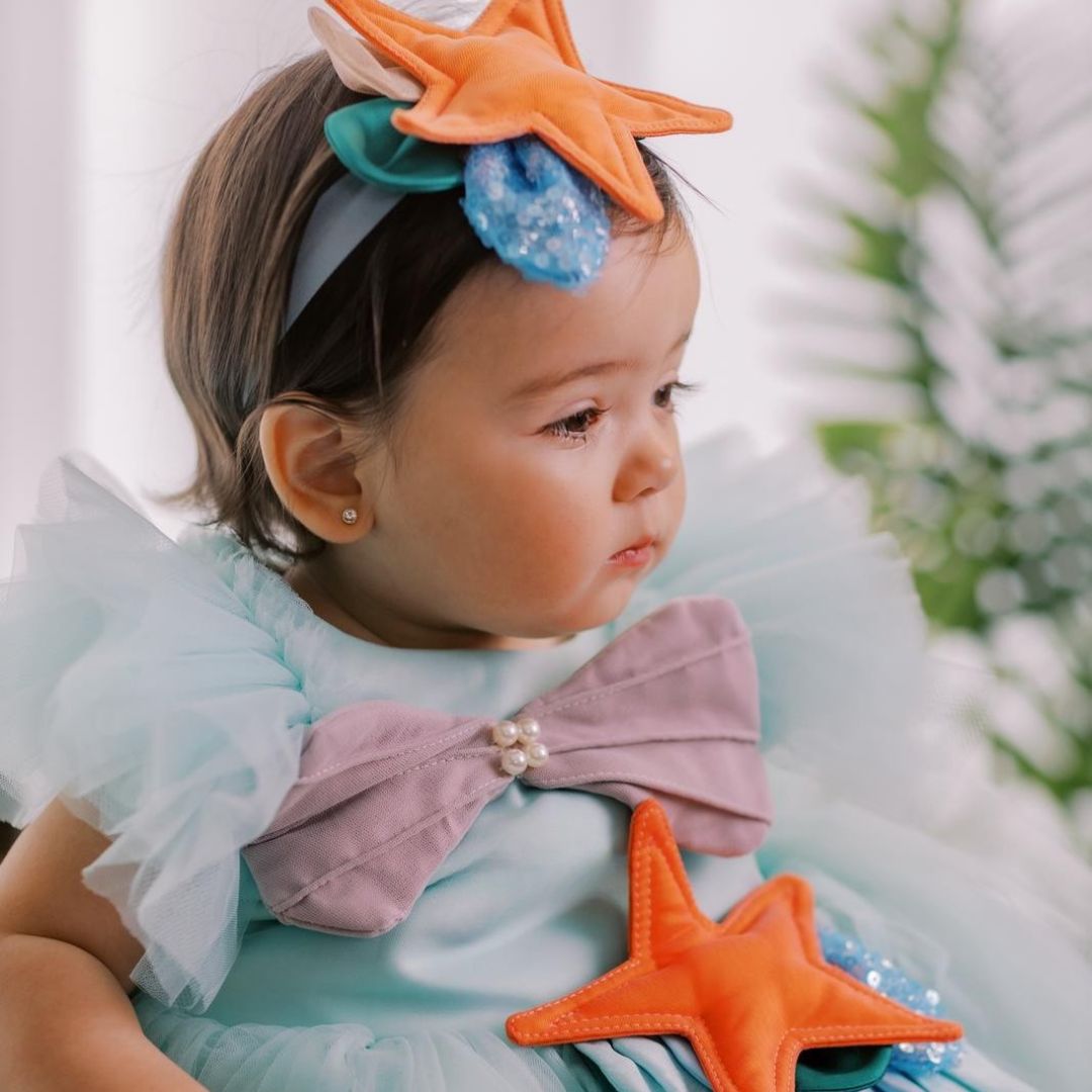 Mermaid Dress Starfish and Tail Kids Costume