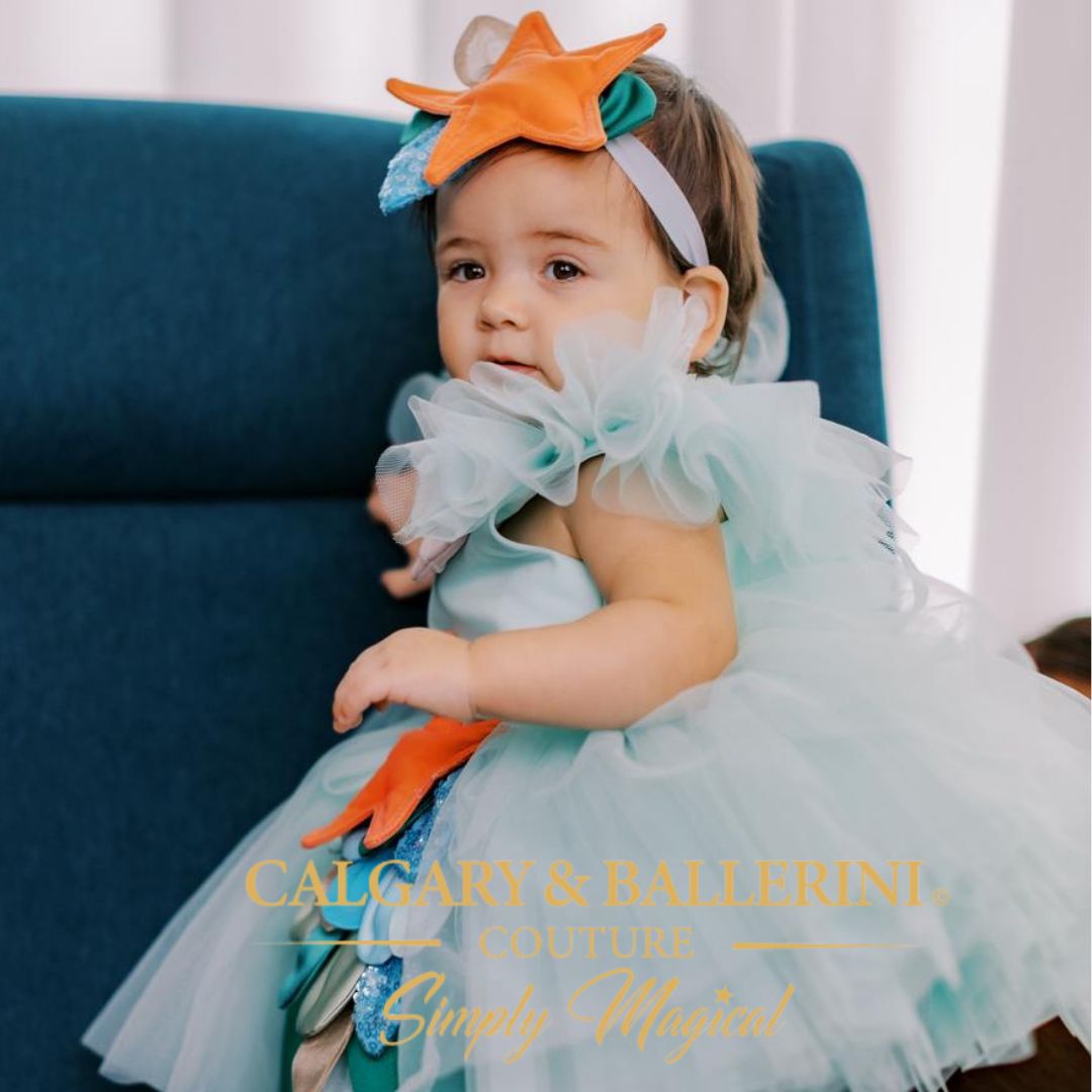 Mermaid Dress Starfish and Tail Kids Costume