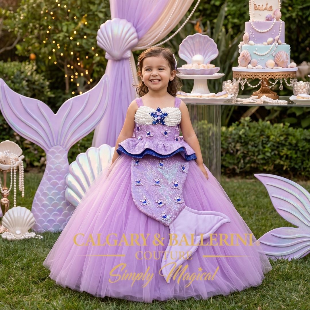 Bespoke Mermaid Princess Gown for Girls