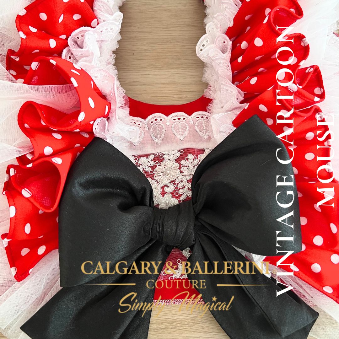 red bodice and black satin bow 