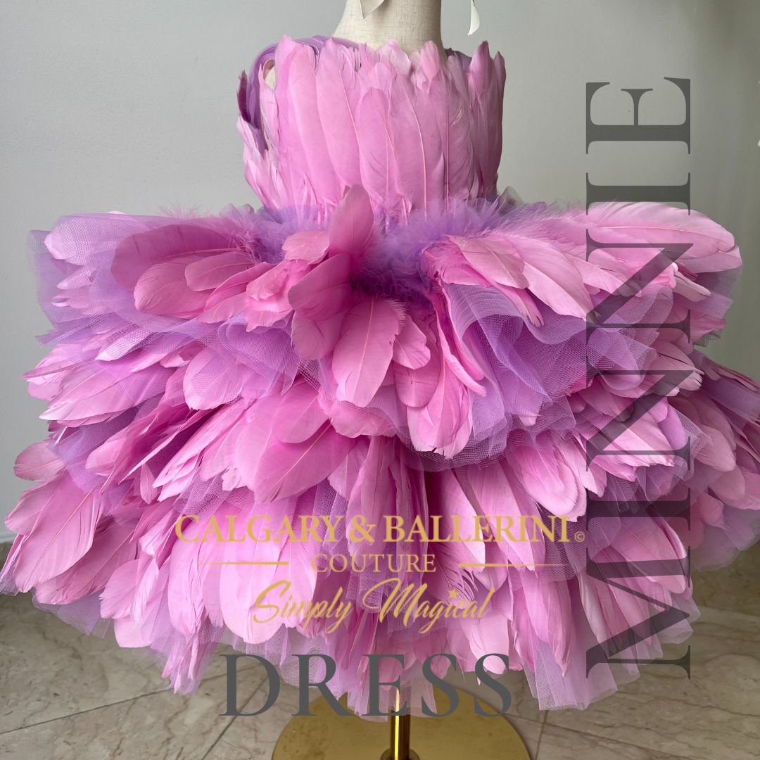 birthday dresses with feathers