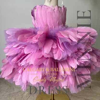 Shop Vogue-Worthy Orchid-Amethyst Beauty Queen Feather Dress Girls 4 Shop Vogue-Worthy Orchid-Amethyst Beauty Queen Feather Dress Girls 4