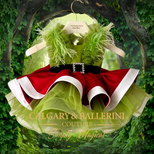 Holly Mistletoe Jingle Kids Couture Dress | $425+ Designer Holiday Gown | Calgary & Ballerini