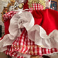 Luxury Mrs. Claus Couture Girls Gown $900 (Ages 1–6 yrs)