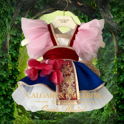 Heirloom Chinese Couture Gown | Red & Gold Party Dress $499+ & Party Hat