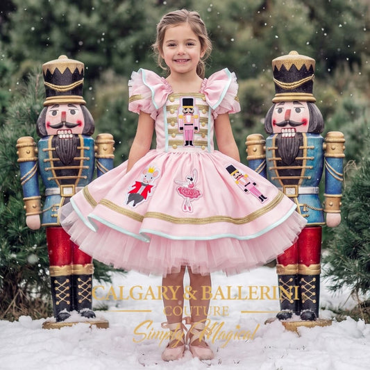 Bespoke Nutcracker Pink Princess Dress Girls