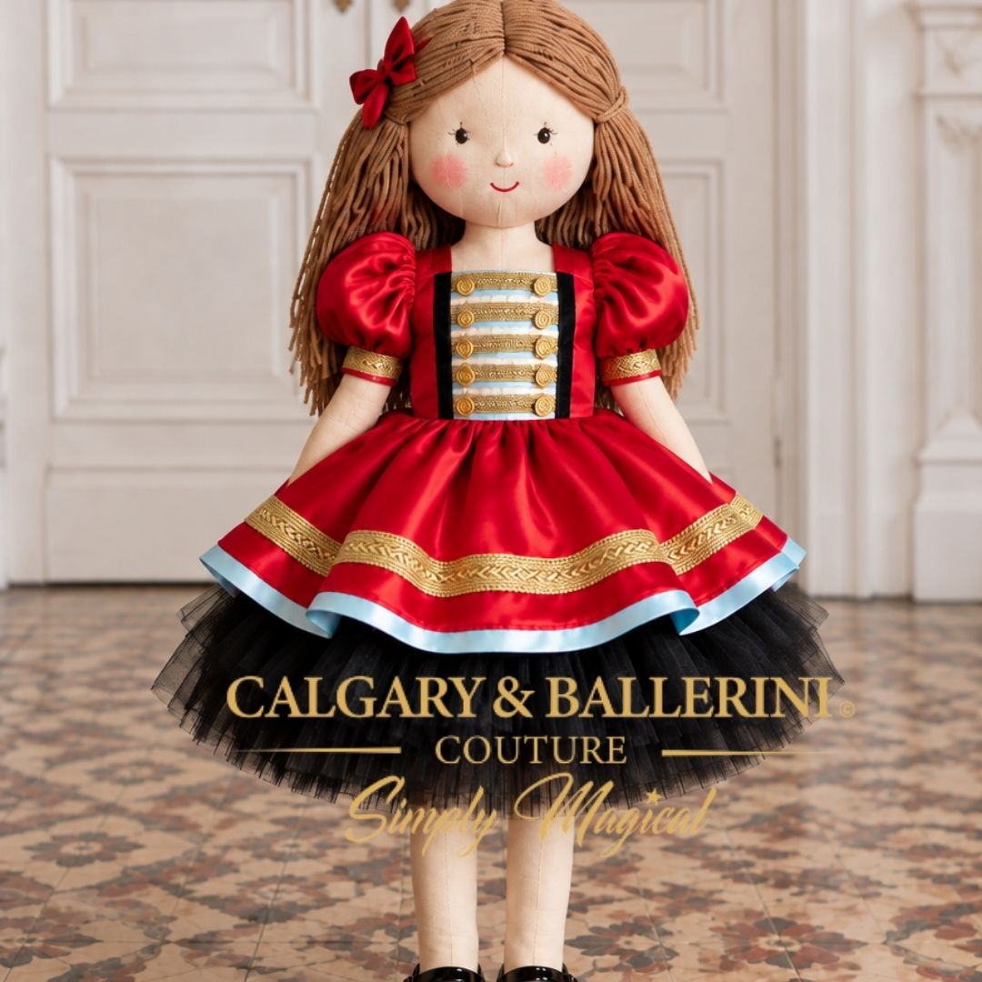 Red Nutcracker Matching Doll Dress – 18" Doll Christmas Dress