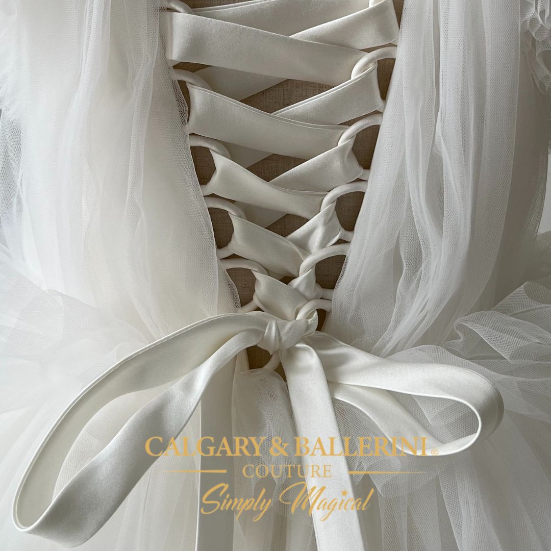 White Goose Feather (Ages 6M–10Y) Kids Birthday Party Dress