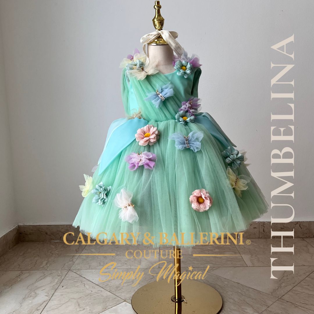Thumbelina Fairy Mint Birthday Dress by Calgary and Ballerini 4 Thumbelina Fairy Mint Birthday Dress by Calgary and Ballerini 4