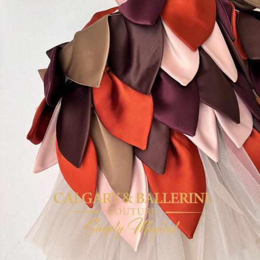 Disney inspired Colorful owl design with 'Calgary & Ballerina Couture' branding on a light background