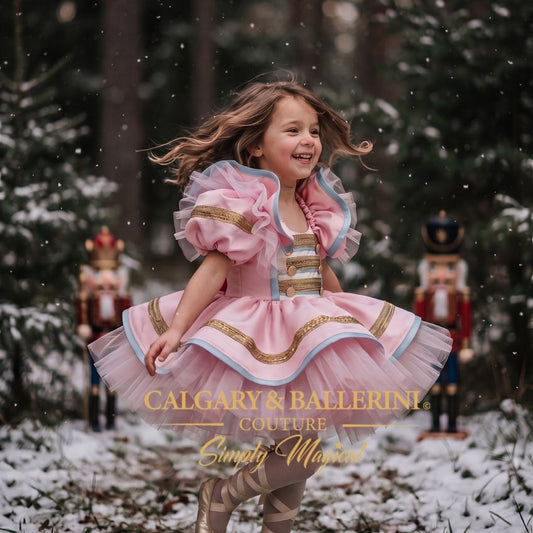 Luxury Sugar Plum Fairy Dress Girls | Pink Christmas Gown