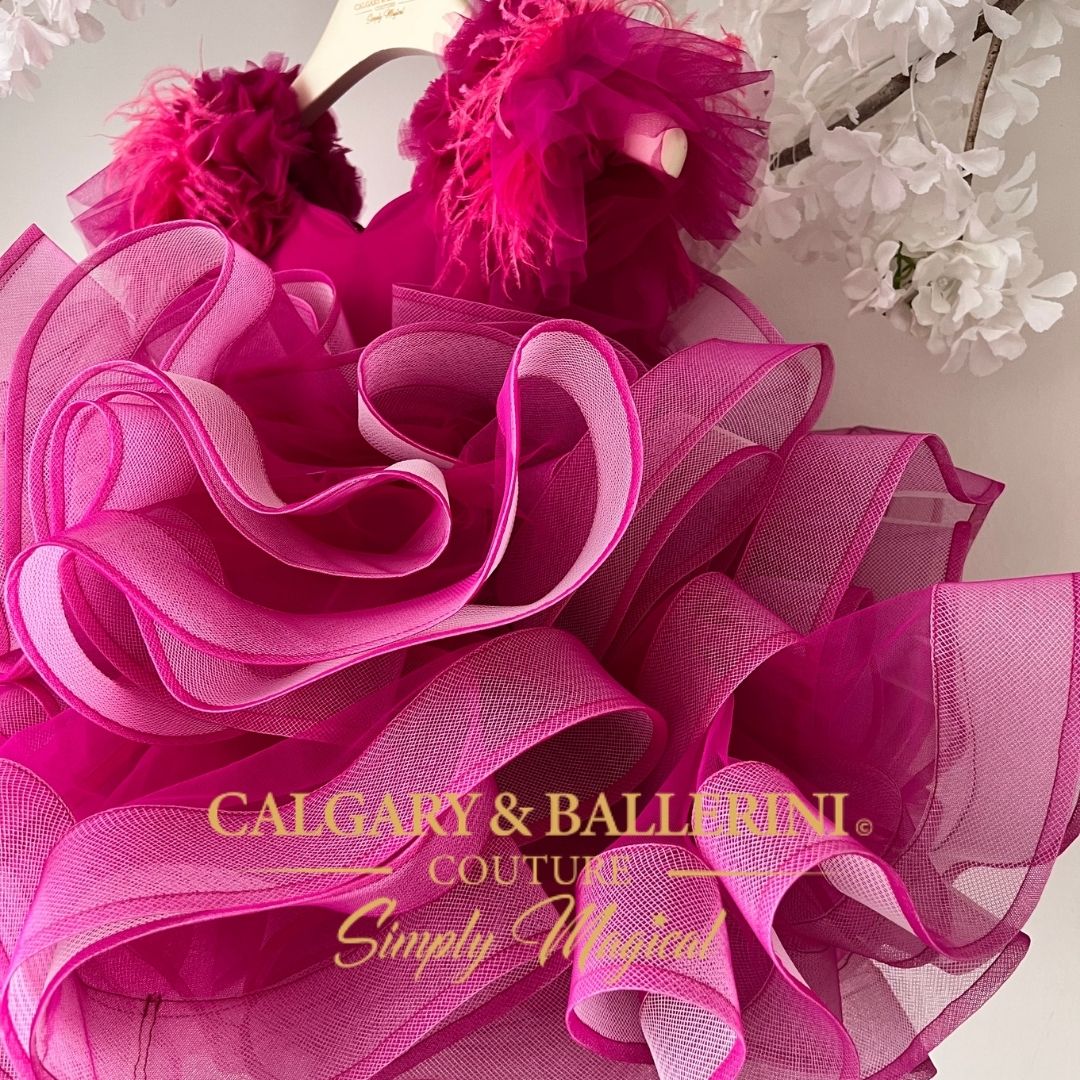 Hot Pink Ruffles Birthday Dress - (Final Pieces)