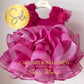 Hot Pink Ruffles Birthday Dress (Ages 1–6 yrs) |  & Party Hat