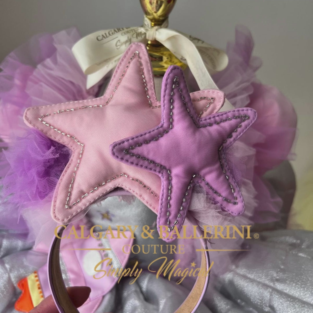 purple and pink star head band 