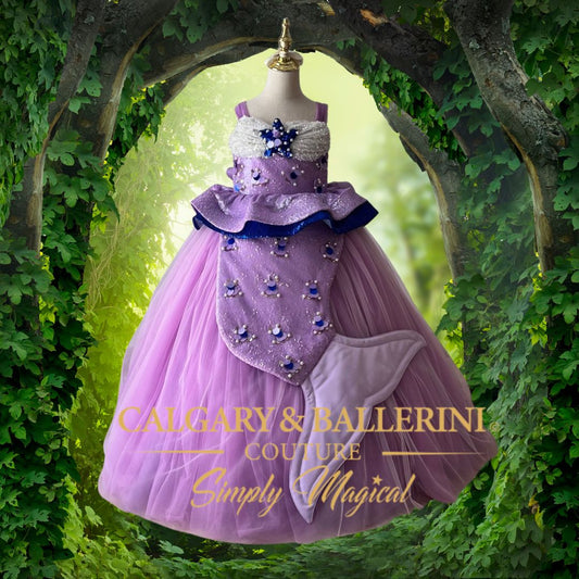 Purple Mermaid Tail Costume (Ages 1–8 yrs) |  Kids Couture Outfit