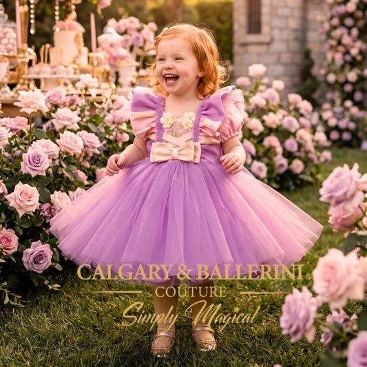 Purple Princess Dress Baby Girls