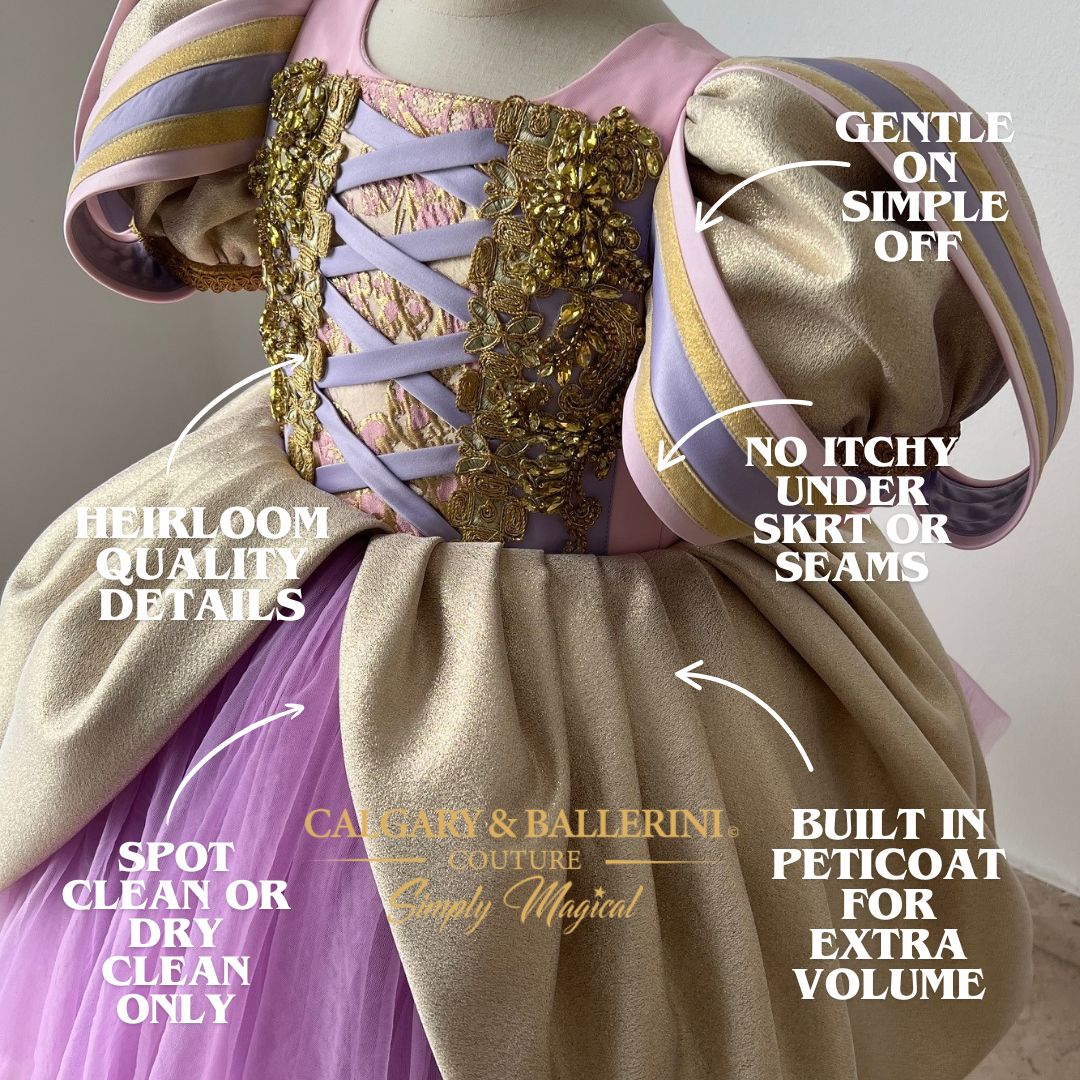 Rapunzel Twirl Heirloom Kids Couture Dress (Ages 1–10 yrs)