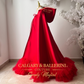 Close-up of red hooded cloak detail – soft velvet Snow White 2025 costume accessory