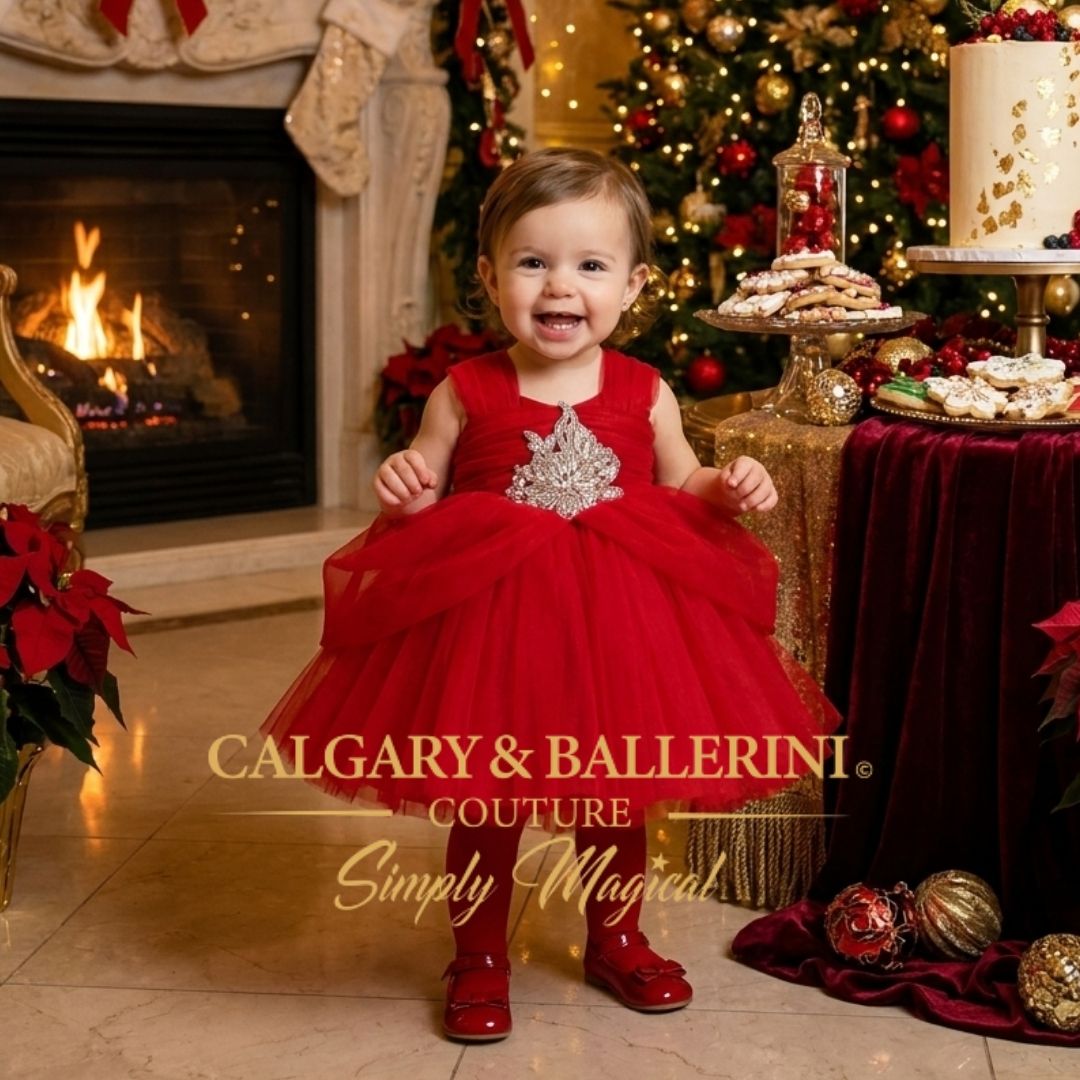 Red Princess Dress Baby Girls