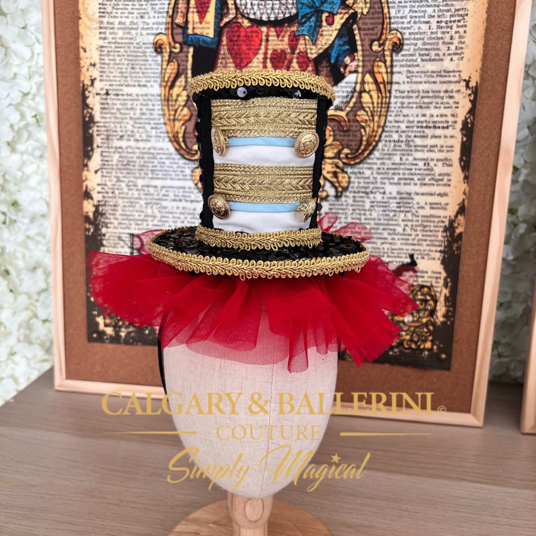 Red Nutcracker Luxury Kids Top Hat | $250 Couture Accessory | Calgary & Ballerini