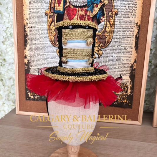 Red Nutcracker Luxury Kids Top Hat | $250 Couture Accessory | Calgary & Ballerini