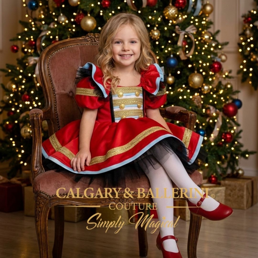 Red and Gold Nutcracker Holiday Dress