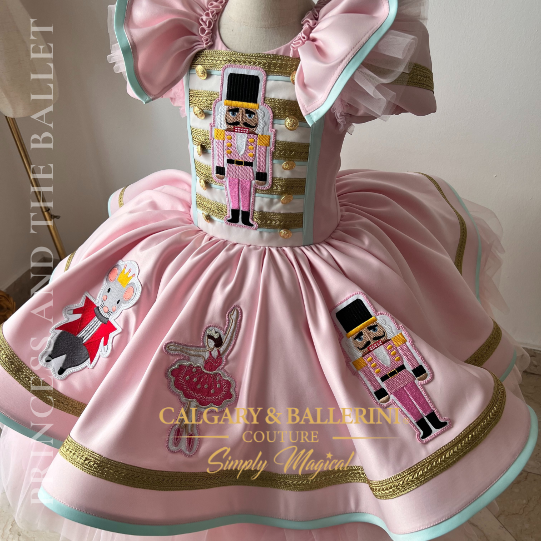 Couture Girls Bespoke Nutcracker Pink Princess Dress Couture Girls Bespoke Nutcracker Pink Princess Dress