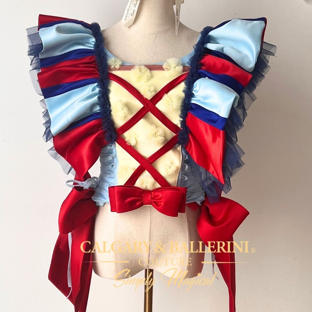 Buy Disney inspired Mommy and Me Snow White corset top by Calgary and Ballerini – Luxury handmade Disney princess matching outfits for milestone portraits.
