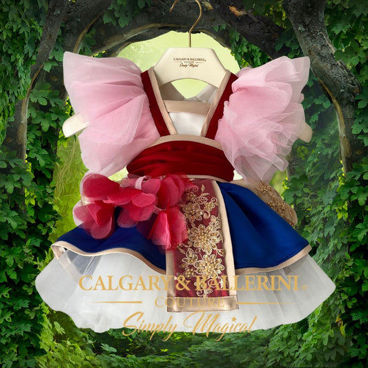 Buy Disney inspired Artisan Mulan Princess Dress | Handmade Girls Lunar New Year Portrait Gown 2026