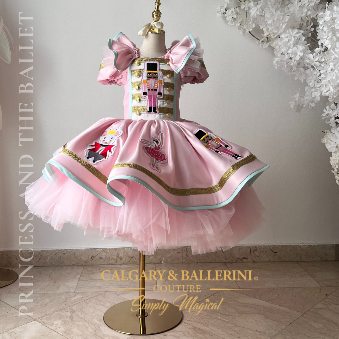 Couture Girls Bespoke Nutcracker Pink Princess Dress Couture Girls Bespoke Nutcracker Pink Princess Dress