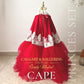 beaded cape gown red floor length cape Snow White kids costumes 