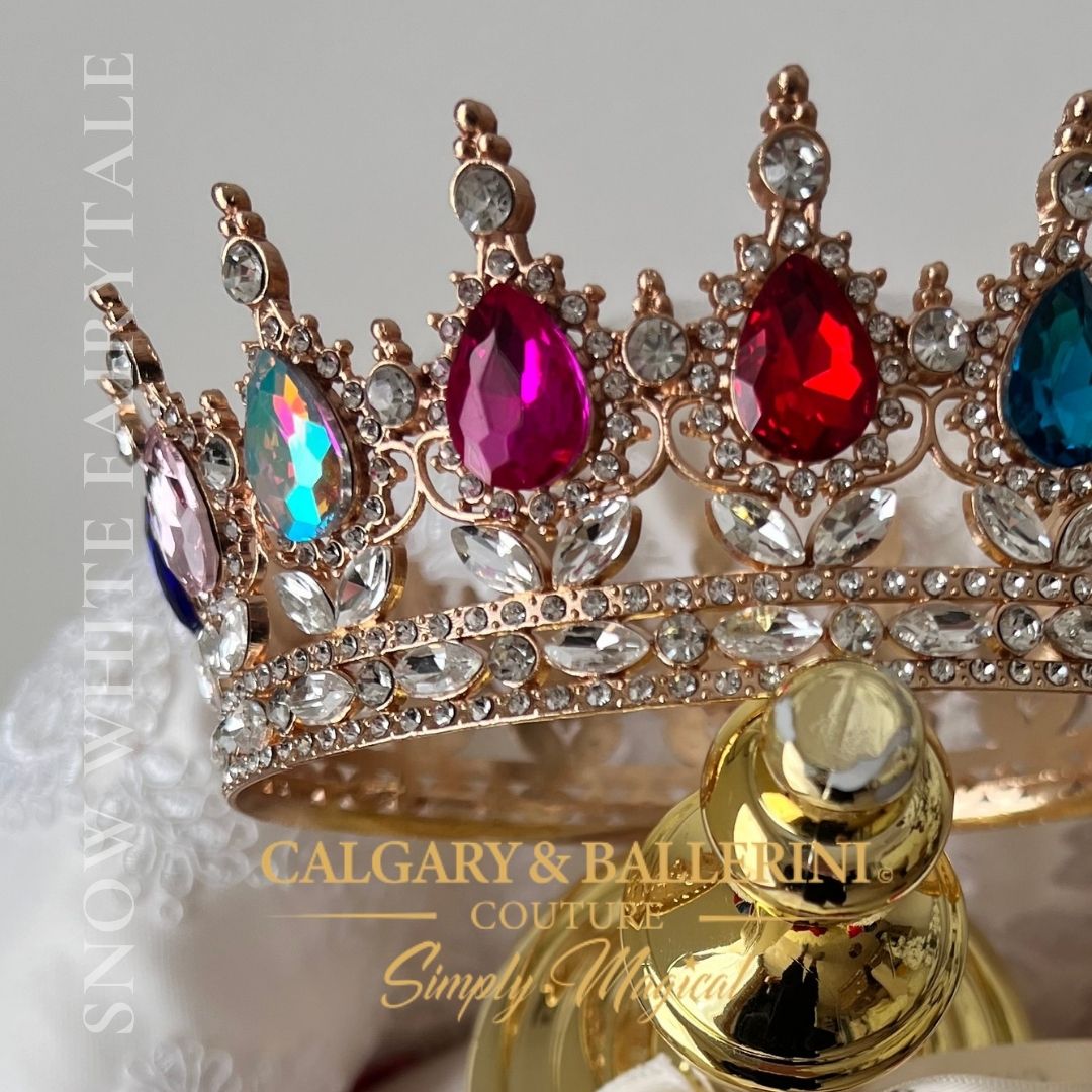 snow white crown with jewels 