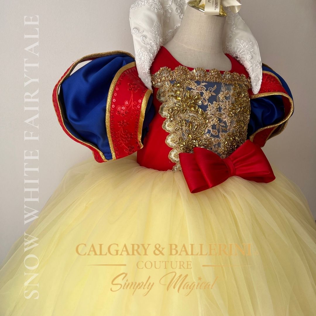 Disney princess kids costume dresses size view bodice with signature white collar 