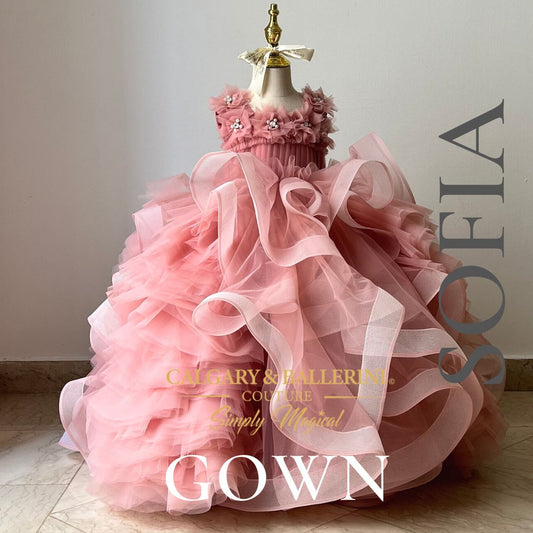 Sofia Parisian Gown in color Rose Blush