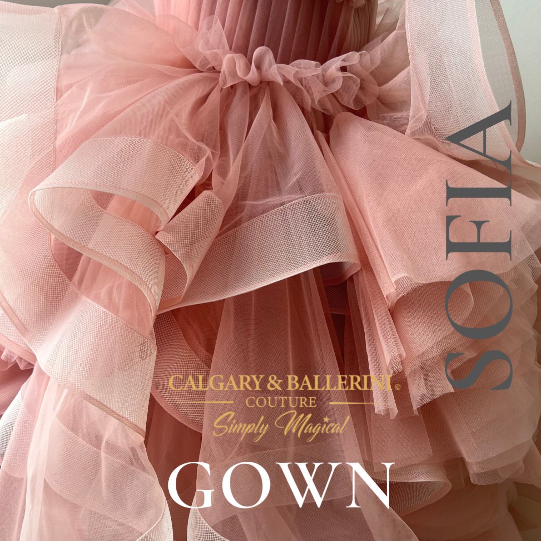 Couture Flower Girl Dress  | Pink Flower Girl Dress Sofia Rose Blush