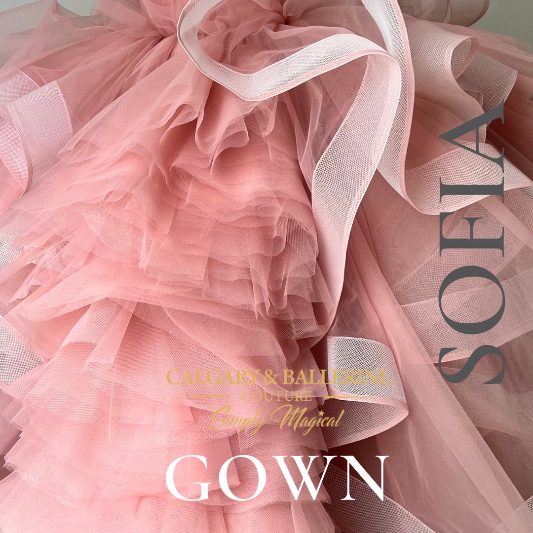 Couture Flower Girl Dress  | Pink Flower Girl Dress Sofia Rose Blush
