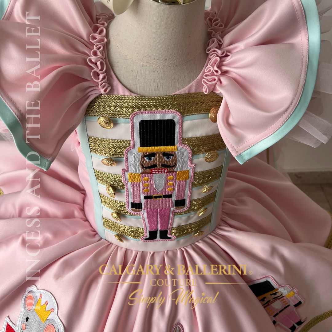 Couture Girls Bespoke Nutcracker Pink Princess Dress Couture Girls Bespoke Nutcracker Pink Princess Dress