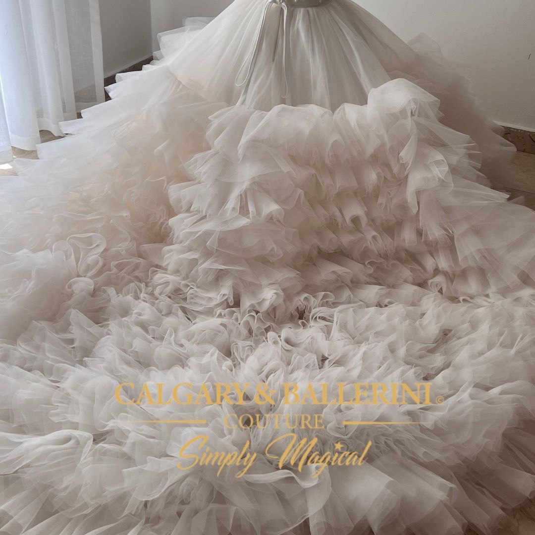 Royal Flower Girl Gown with Cathedral Train (Age 1–12)