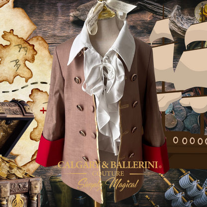 Boys Dress Up Clothes Toddler boy pirate costume with velvet jacket and hat