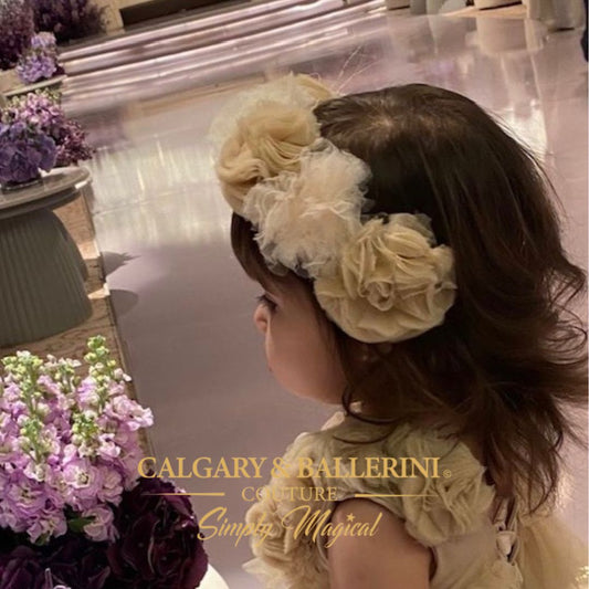Vintage Gold Flower Crown - FINAL SALE COUTURE