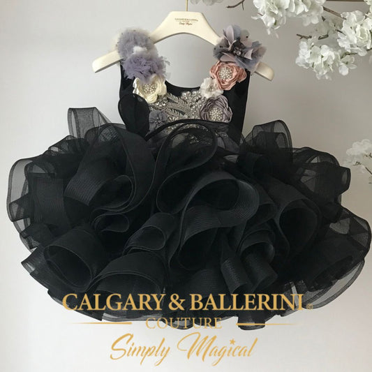 wedding black flower girl dresses