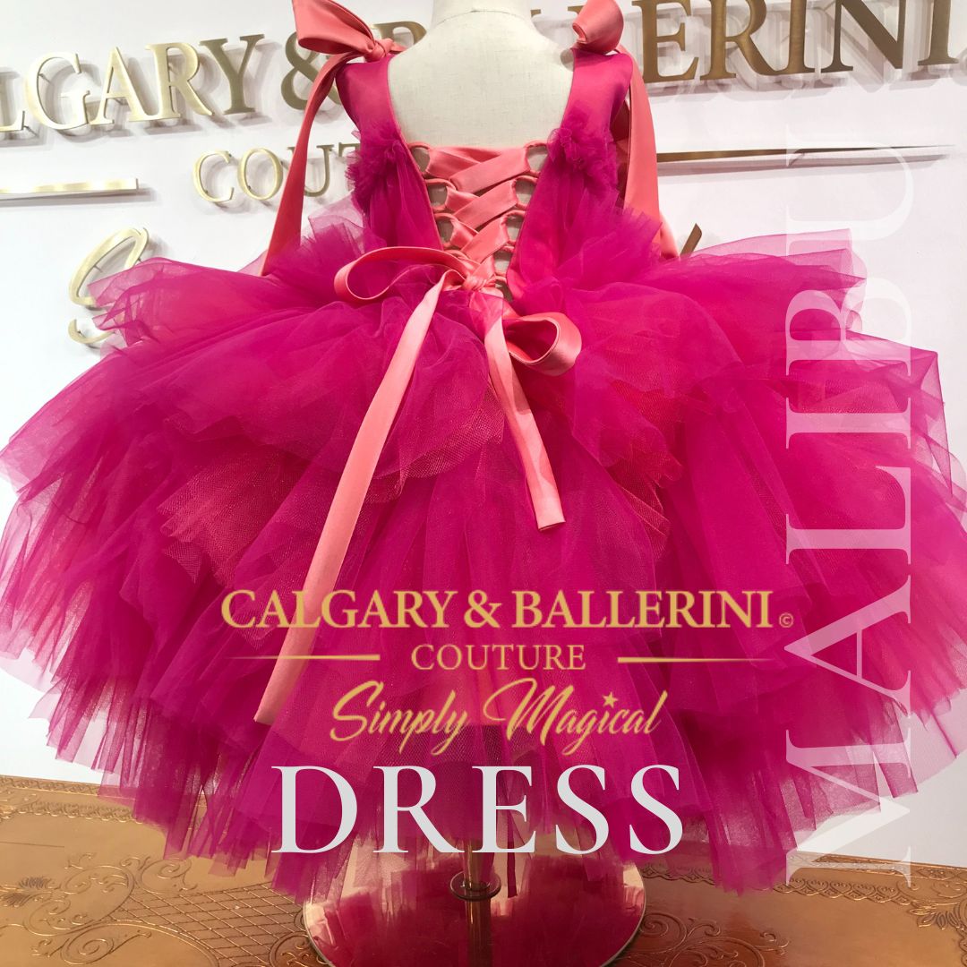 Shop Iconic Hot Pink Luxury Princess Ball Gown – Handmade Heirloom Gown for Doll Themed Celebrations and Fairytale Portraits, Calgary and Ballerini.