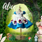 Where to buy the most expensive Alice tea party birthday dresses 2026 by Calgary and Ballerini. Order Disney inspired Luxury Alice in Wonderland-inspired dress for girls