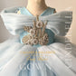 Luxury birthday party Cinderella Blue Ball Gown Disney Princess Style – Voluminous Fantasy Gown for Royal Portrait Sessions and High-End Events. Calgary and Ballerini Trusted by Moms in 85 countries with 1,500+ reviews. 21 years of excellence. 