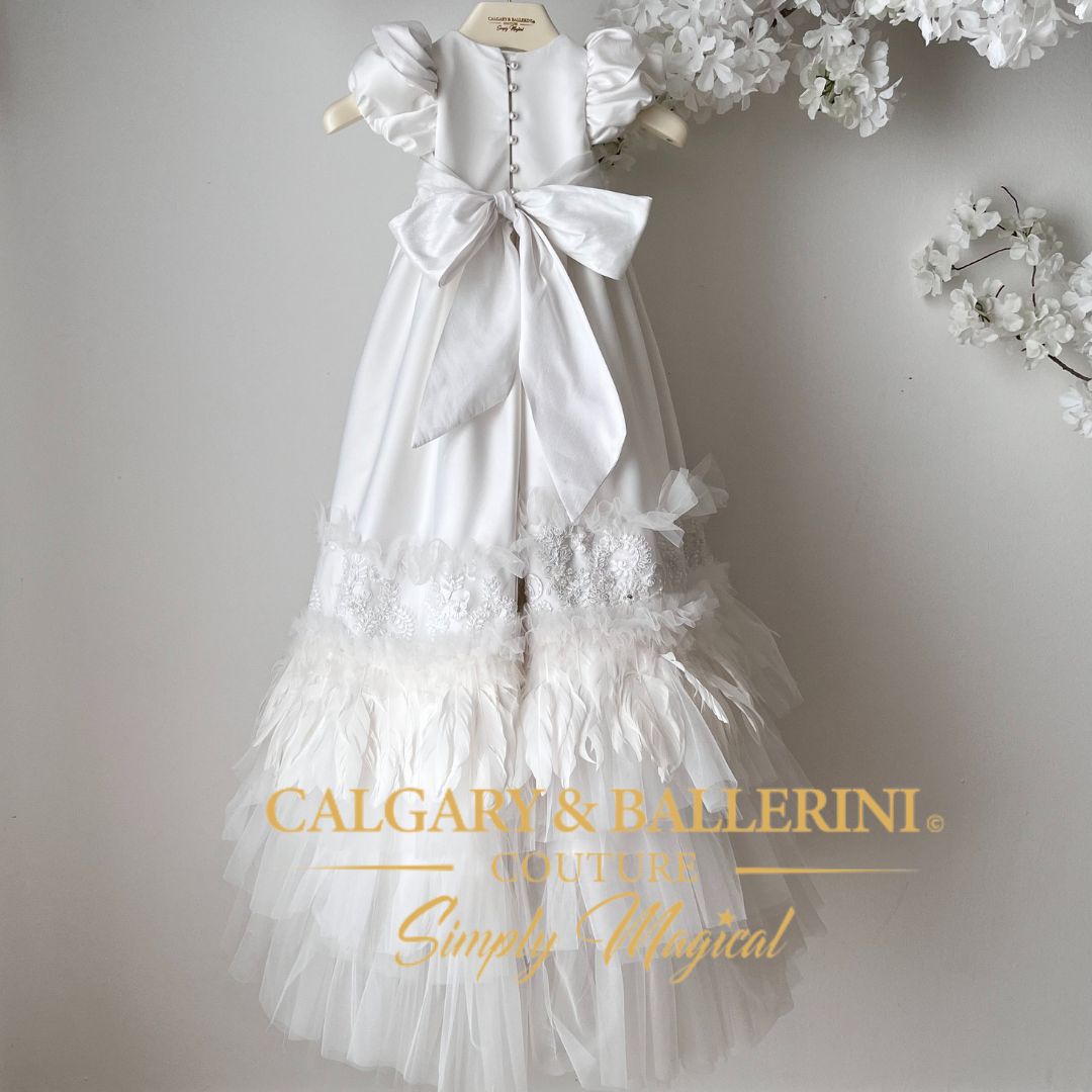 Heirloom White Silk Christening Gown | Princess of Grace Infant Couture $799